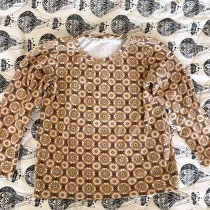 Kate Quinn Girl 70s geo floral top 7 years